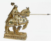 German Gilt Sterling Knight on Horse