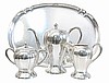 Art Silver Shop Arts & Crafts Coffee Set with Tray