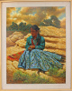 Redwing Nez Original Oil on Canvas "Navajo Girl" SOLD