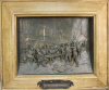 Leon Pilet Bronze Relief Plaque - of  Alphonse-Marie-Adolphe de Neuville Painting THE SPY