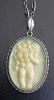 Emil Kellermann German c 1912 Carved Ivory Silver Pendant 