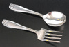 Stieff Sterling Baby Spoon & Fork Puritan Pattern 