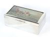 Vienna Silver Tablebox with English Hunt Scene Watercolor by Arthur J. Batt