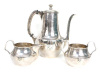 Falick Novick Chicago Hand Wrought Sterling 3 pc Tea Set 