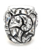 Lalique Vase Tourbillons Limited Edition 876/999 Black to Clear