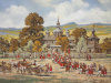 Tadeusz Rybkowski  Village Scene Oil Painting 1902